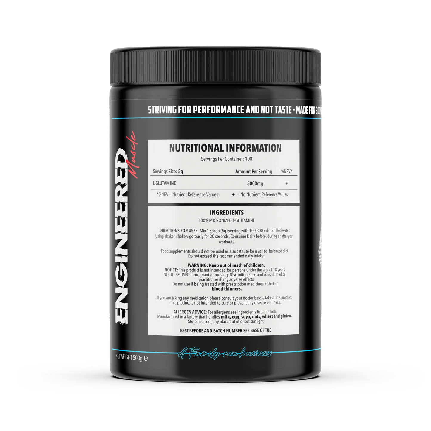 Engineered Muscle - Glutamine 100 Servings