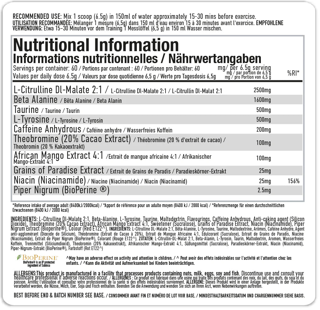 Per4m - Energy Pre Workout 60 Servings