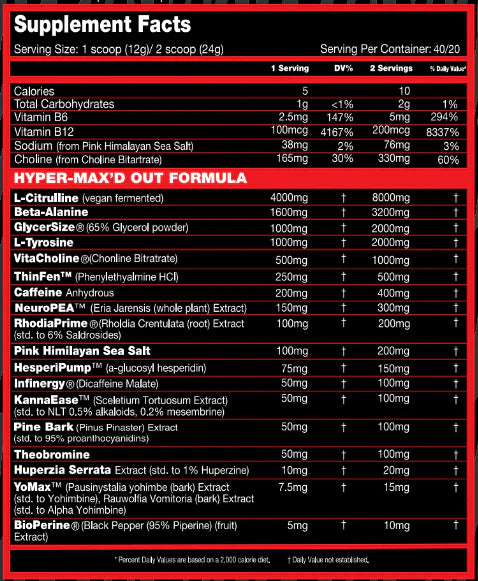 Performax Labs - Hypermax'd Out Pre Workout