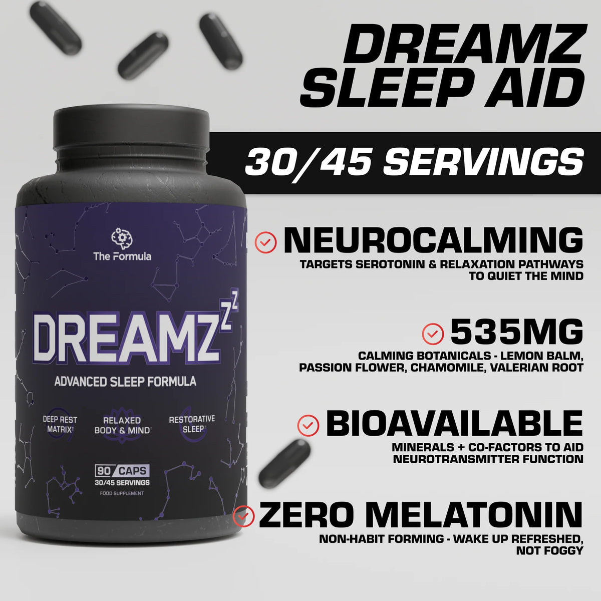 The Formula DREAMZ Night-Time Formula - 90 Capsules