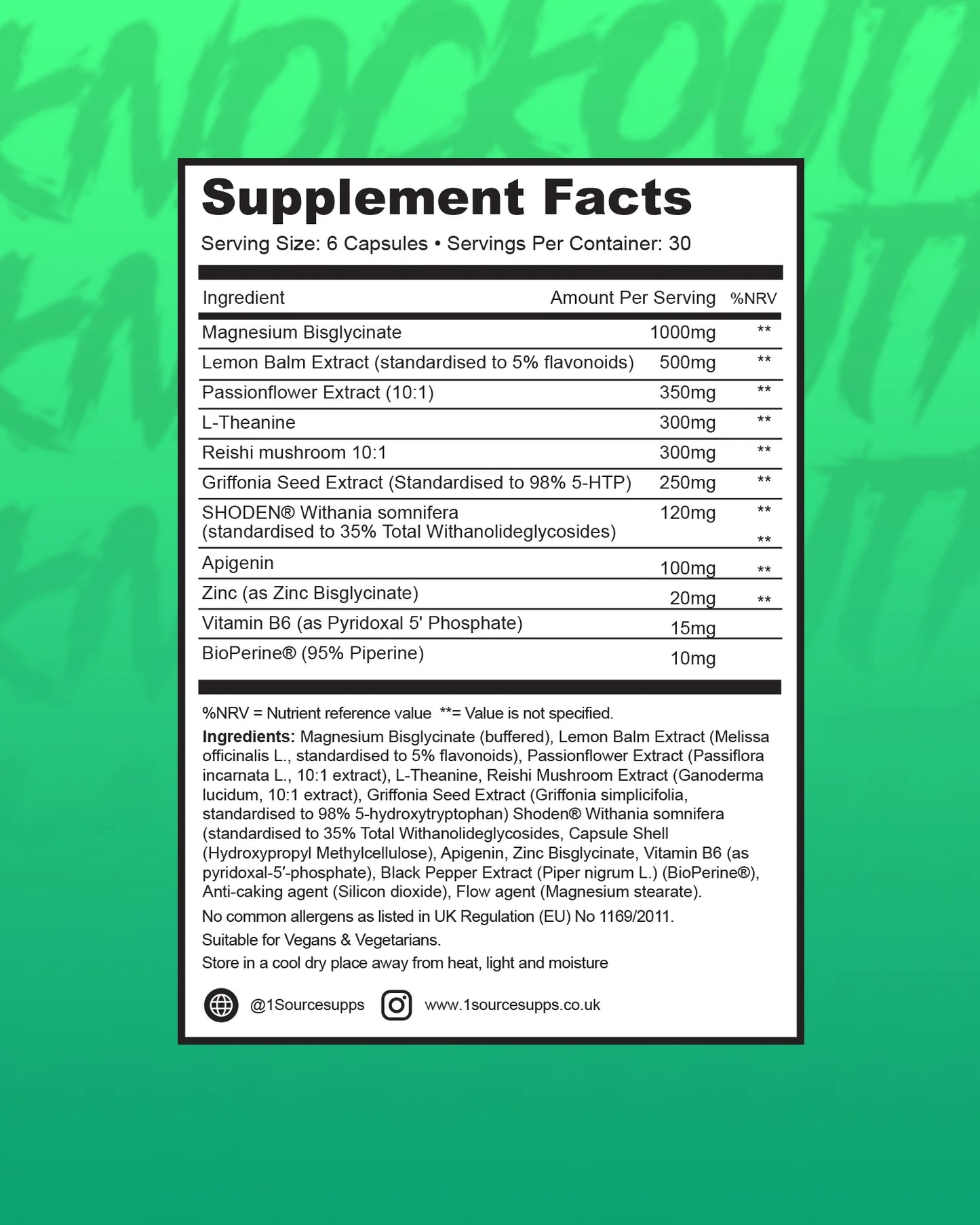 1 Source Supps - Knockout 1 Sleep & Recovery Aid