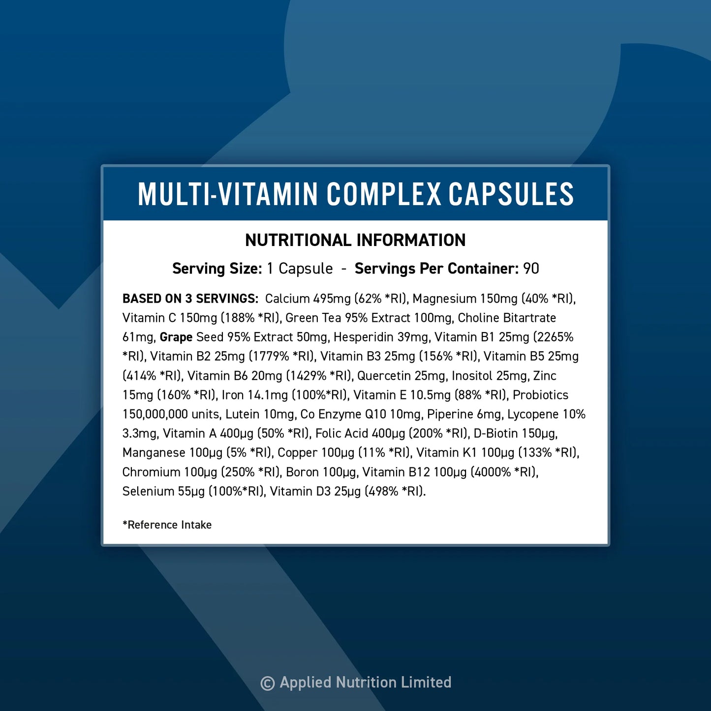 Applied Nutrition - Multi-Vitamin Complex - 90 Capsules