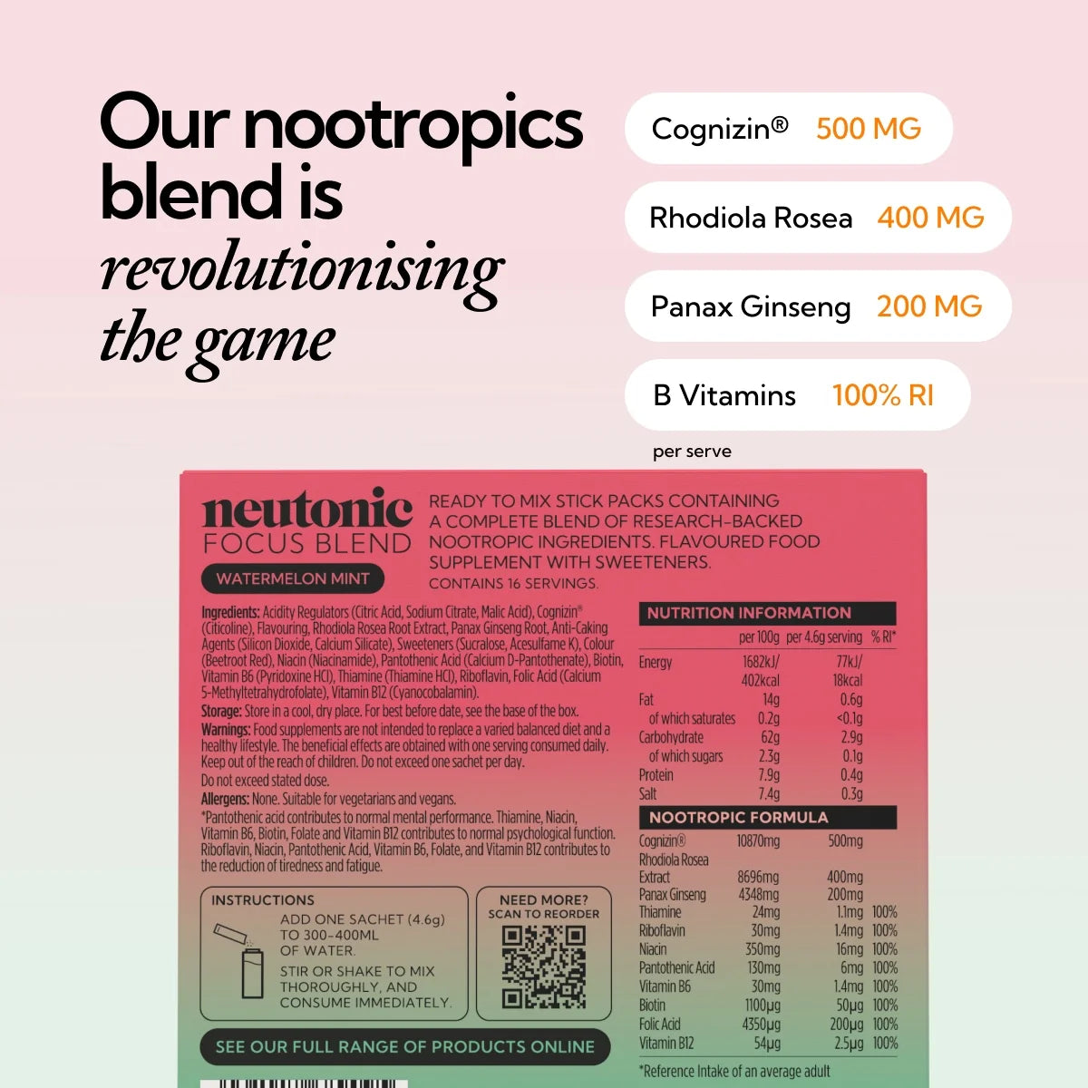 Neutonic Focus Blend - 16 Sachets