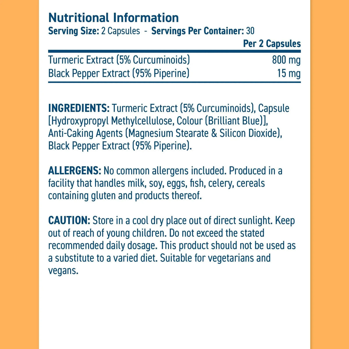 Applied Nutrition Turmeric 800mg 60 Capsules