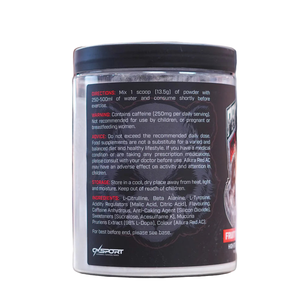 Pandamonium Pre Workout Side Panel