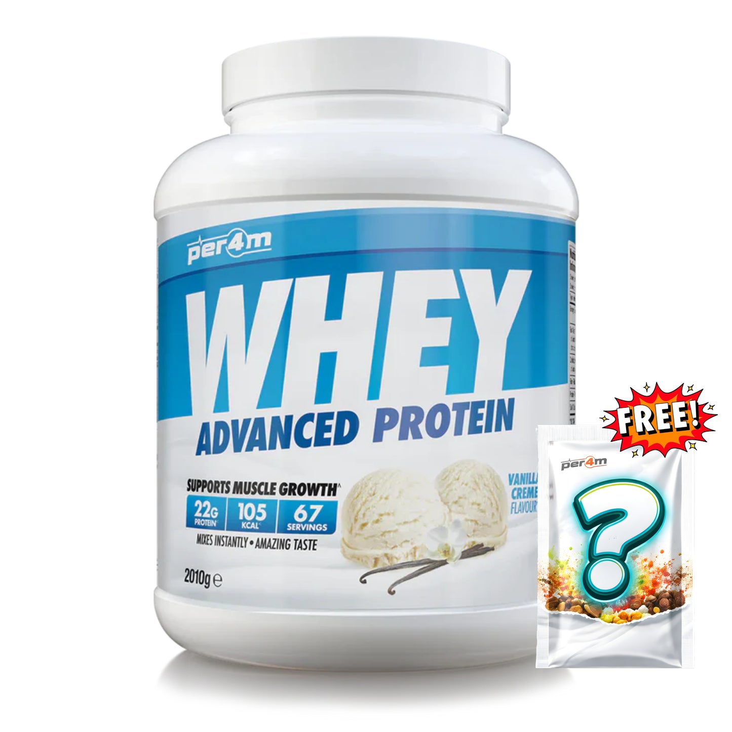 Per4m - Advanced Whey Protein 2.01kg + FREE Mystery Limited Edition Whey Sachet x1
