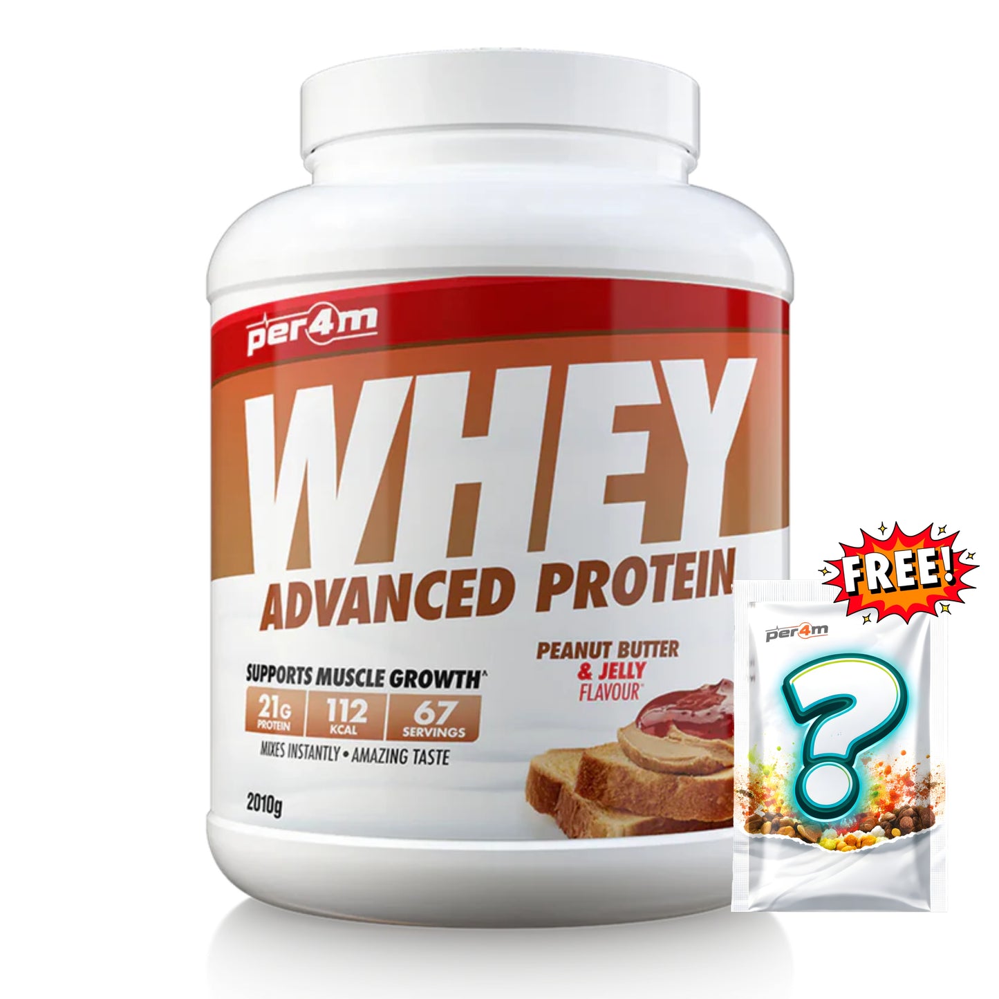 Per4m - Advanced Whey Protein 2.01kg + FREE Mystery Limited Edition Whey Sachet x1