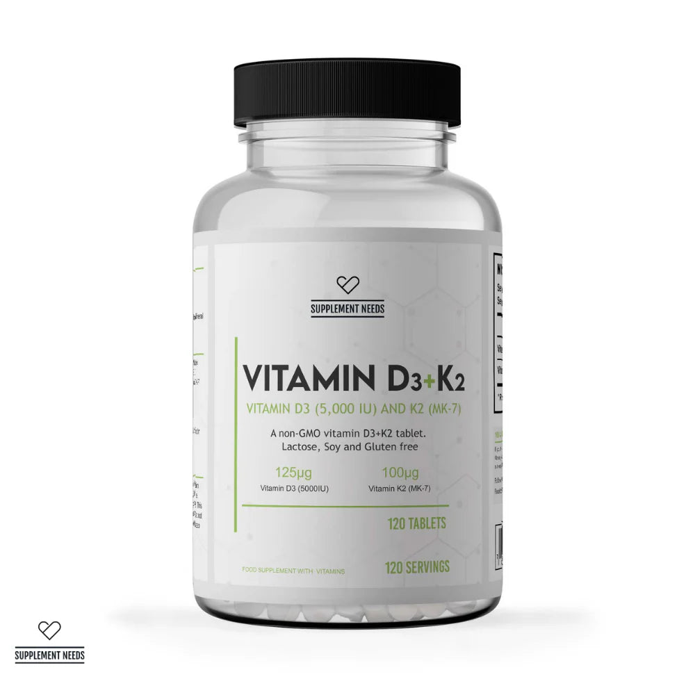Supplement Needs - Vitamin D3 & K2 (120 Caps)