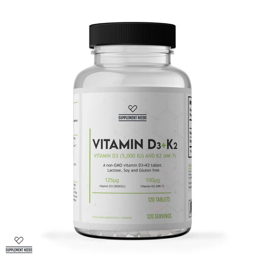 Supplement Needs - Vitamin D3 & K2 (120 Caps)