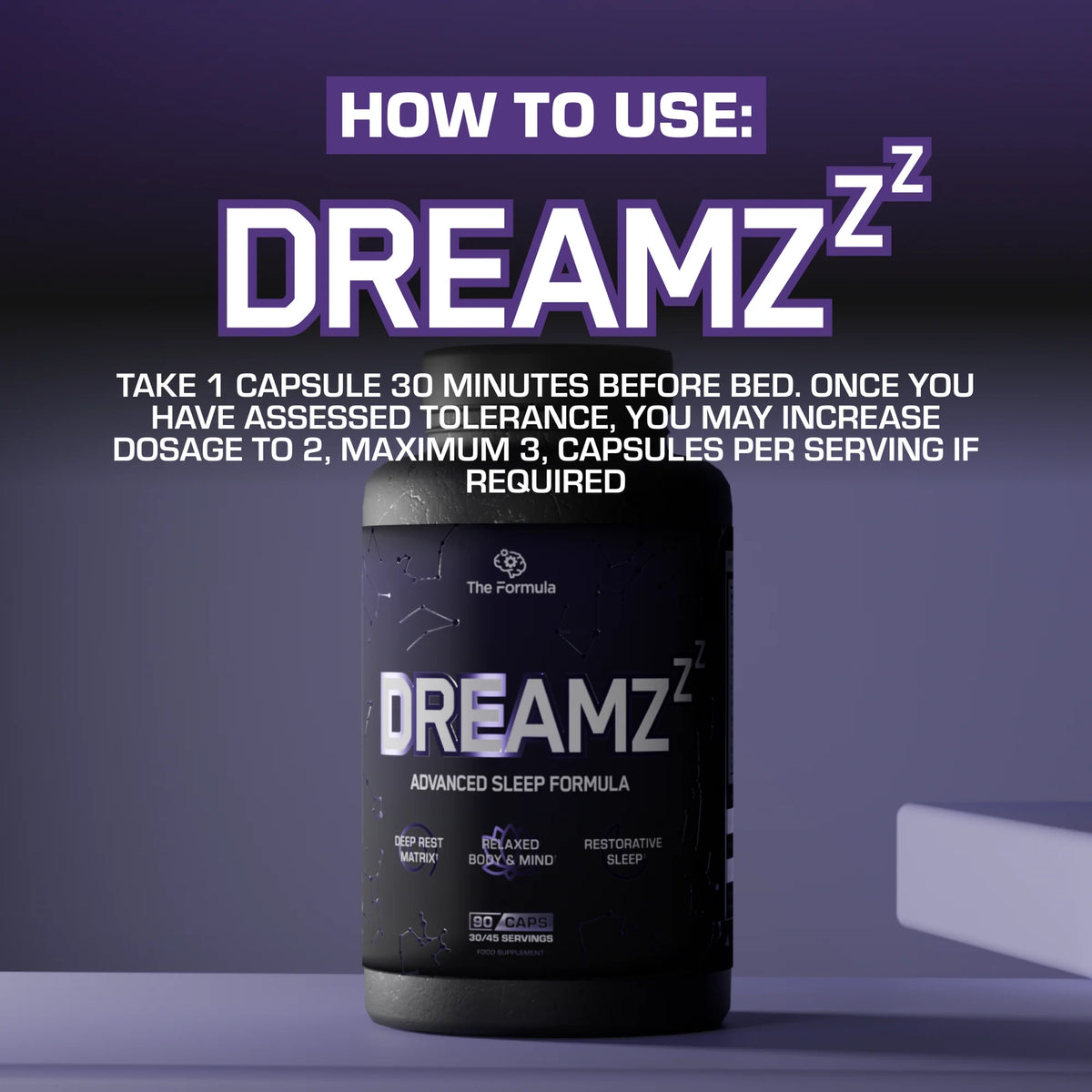 The Formula DREAMZ Night-Time Formula - 90 Capsules