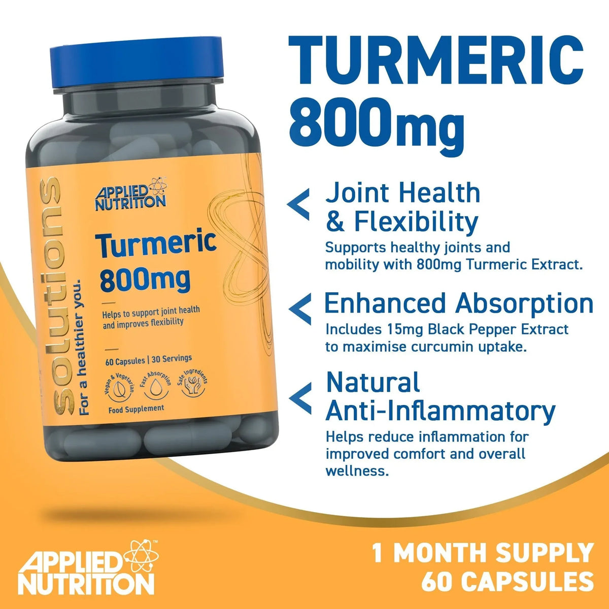 Applied Nutrition Turmeric 800mg 60 Capsules