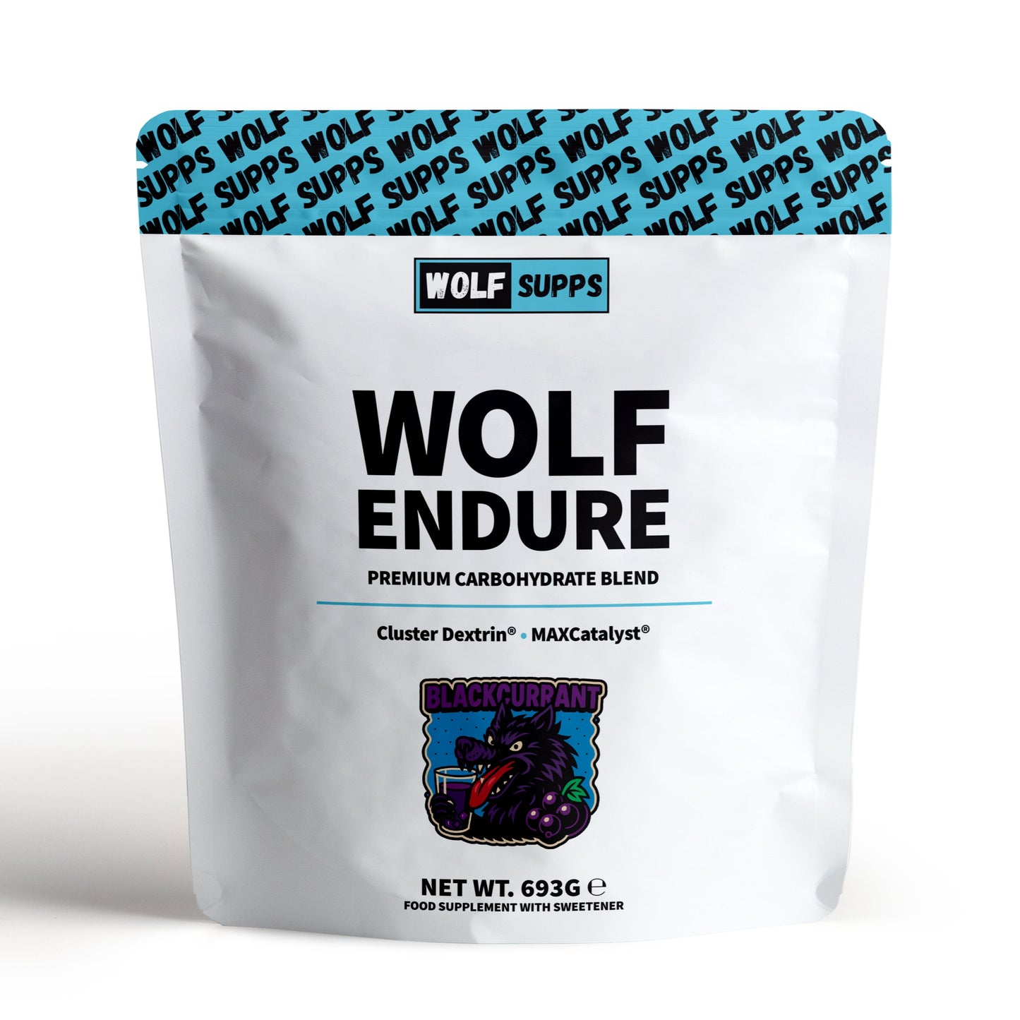 Wolf Supps Wolf Endure supplement package on a white background
