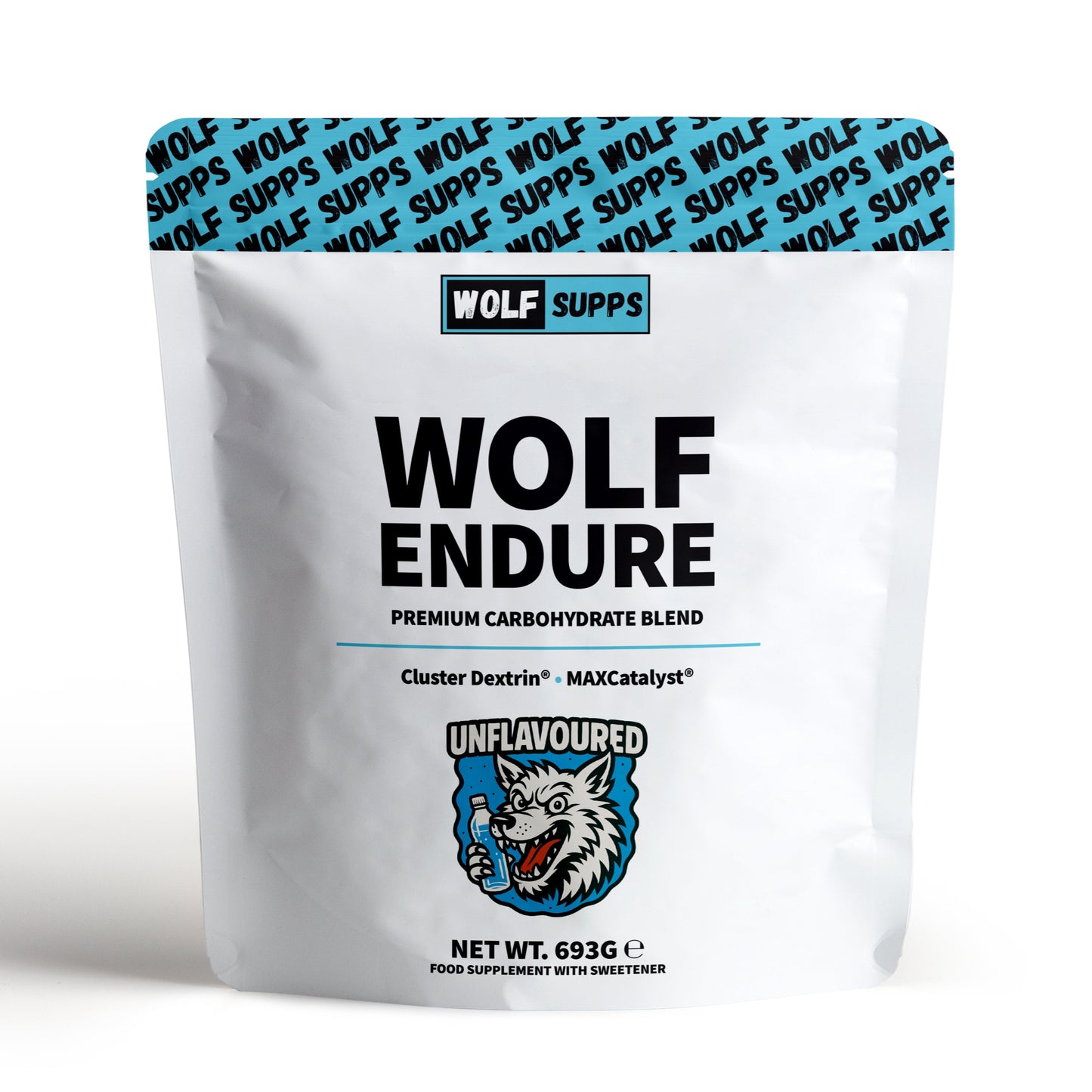 Wolf Supps Endure supplement package on a white background