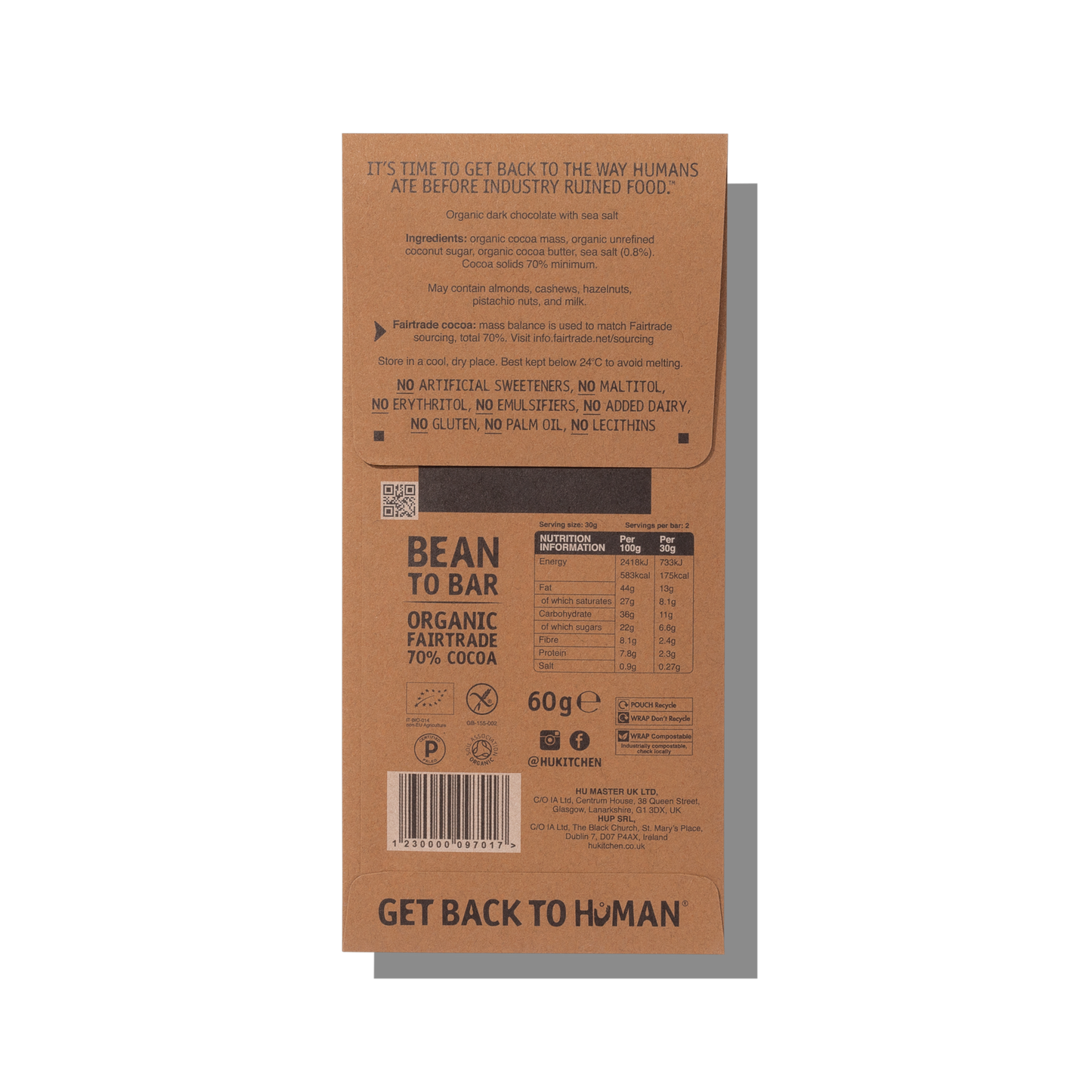 Hu - Salty Dark Chocolate Bar Single Bar
