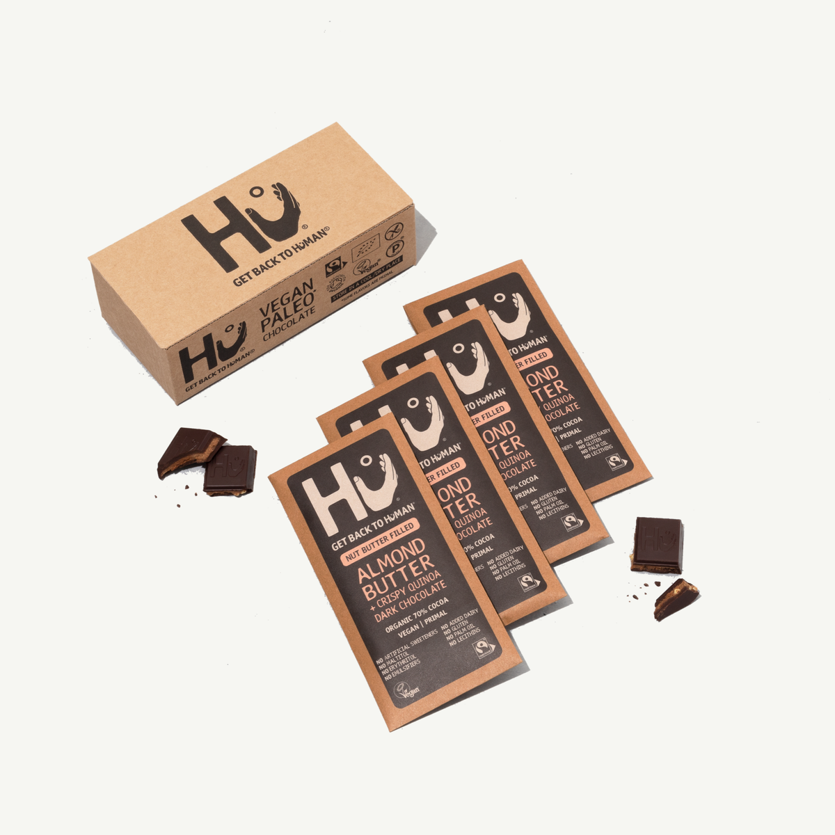 Hu - Almond Butter + Crispy Quinoa Dark Chocolate Single Bar